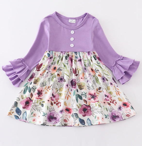 Purple Floral Dress