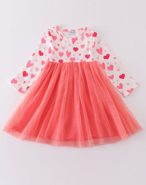 Pink Heart Tulle Dress