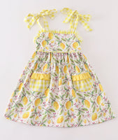 Lemon Ruffle Dress