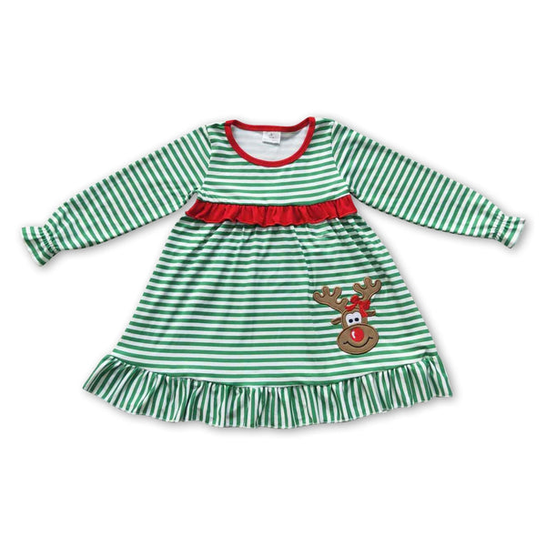 Striped Reindeer Dress