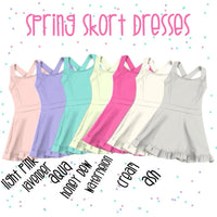 Spring Ruffle Skort Dresses