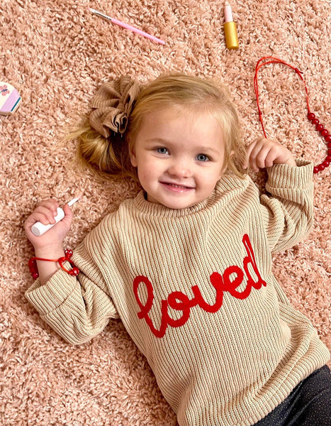 Embroidered Loved Sweater