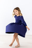 Navy Pocket Twirl Dress