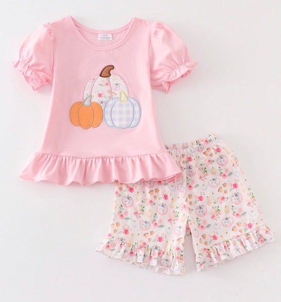 Pink Pumpkin Short Set