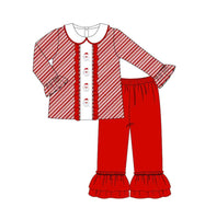 Red Santa Ruffle Set