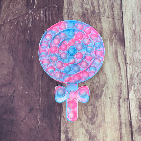 Silicone Pop Fidget Toy - Pink Lollipop