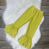 Knit Cotton Truffle Pants - Yellow
