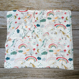 Extra Soft Bamboo Cotton Muslin Baby Blanket - Unicorn