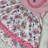 Easter Mouse Ruffle Bib Short Sleeve Dress