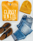 Classy Until Kickoff | Crewneck {Various  Team Colors}