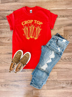 Crop Top | Red and Gold Unisex Graphic Tee