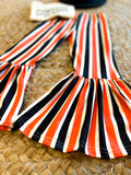 Show them the Shimmy Bells | Orange & Black Multi-Striped Bell Bottoms