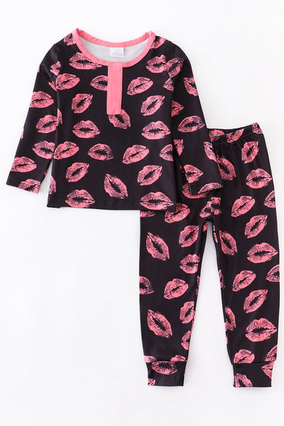 Pink Lips Pajama Set