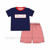 Puppies and Flags Boy’s Short Set