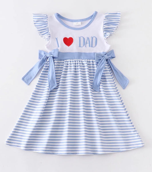 Baby Blue I Love Dad Dress