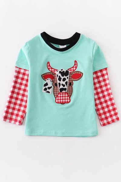 Long Sleeve Cow Shirt